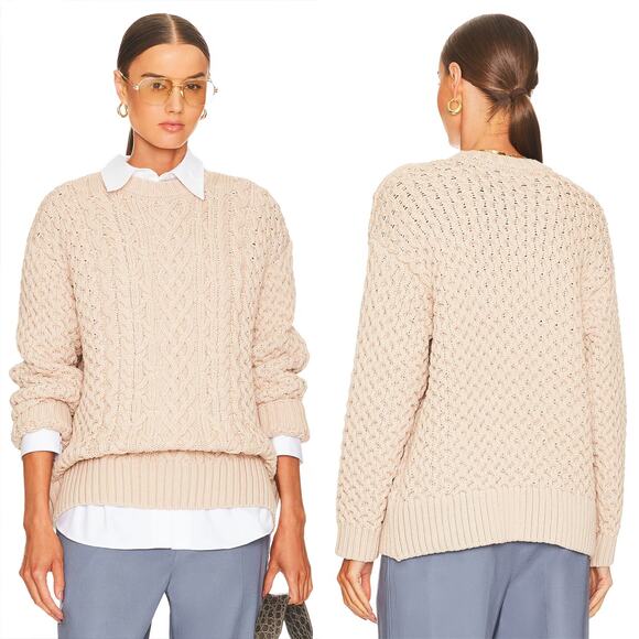 Song of Style Naara Cable Crew Pullover Mushroom - Picture 1 of 10